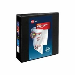 Promo 👍 Binders Avery Heavy Duty 3" 3-Ring View Binder, Black, 4/Pack (79693CT) 🥰