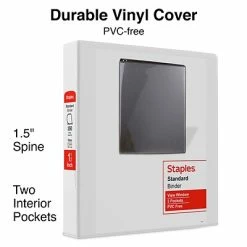 Cheapest ⭐ Staples Binders Standard 1-1/2" 3 Ring View Binder With D-Rings, White (26438-CC) ✔️