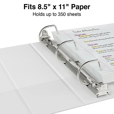 Cheapest ⭐ Staples Binders Standard 1-1/2" 3 Ring View Binder With D-Rings, White (26438-CC) ✔️ - Image 3