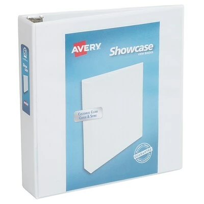 New ⌛ Binders Avery Showcase Economy 2" 3-Ring View Binder, White (1971) 🌟