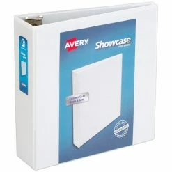 New 👏 Binders Avery Showcase Economy 3" 3-Ring View Binder, White (19751) 🎁
