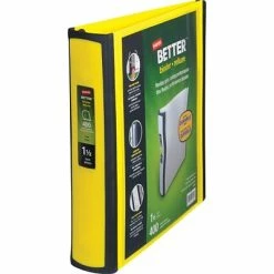 Coupon ๐ Staples Binders Better 1-1/2" 3 Ring View Binder With D-Rings, Yellow (19060) ๐