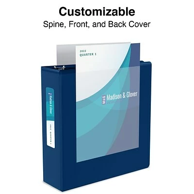 New 💯 Staples Binders Standard 1-1/2" 3 Ring View Binder With D-Rings, Blue (26439-CC) 🥰 - Image 2