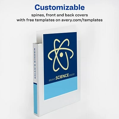 Buy 😀 Binders Avery Economy 1" 3-Ring View Binder, White (5711) 🤩 - Image 3