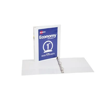 Buy 😀 Binders Avery Economy 1" 3-Ring View Binder, White (5711) 🤩 - Image 7